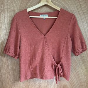 Cute Pink Madewell wrap top